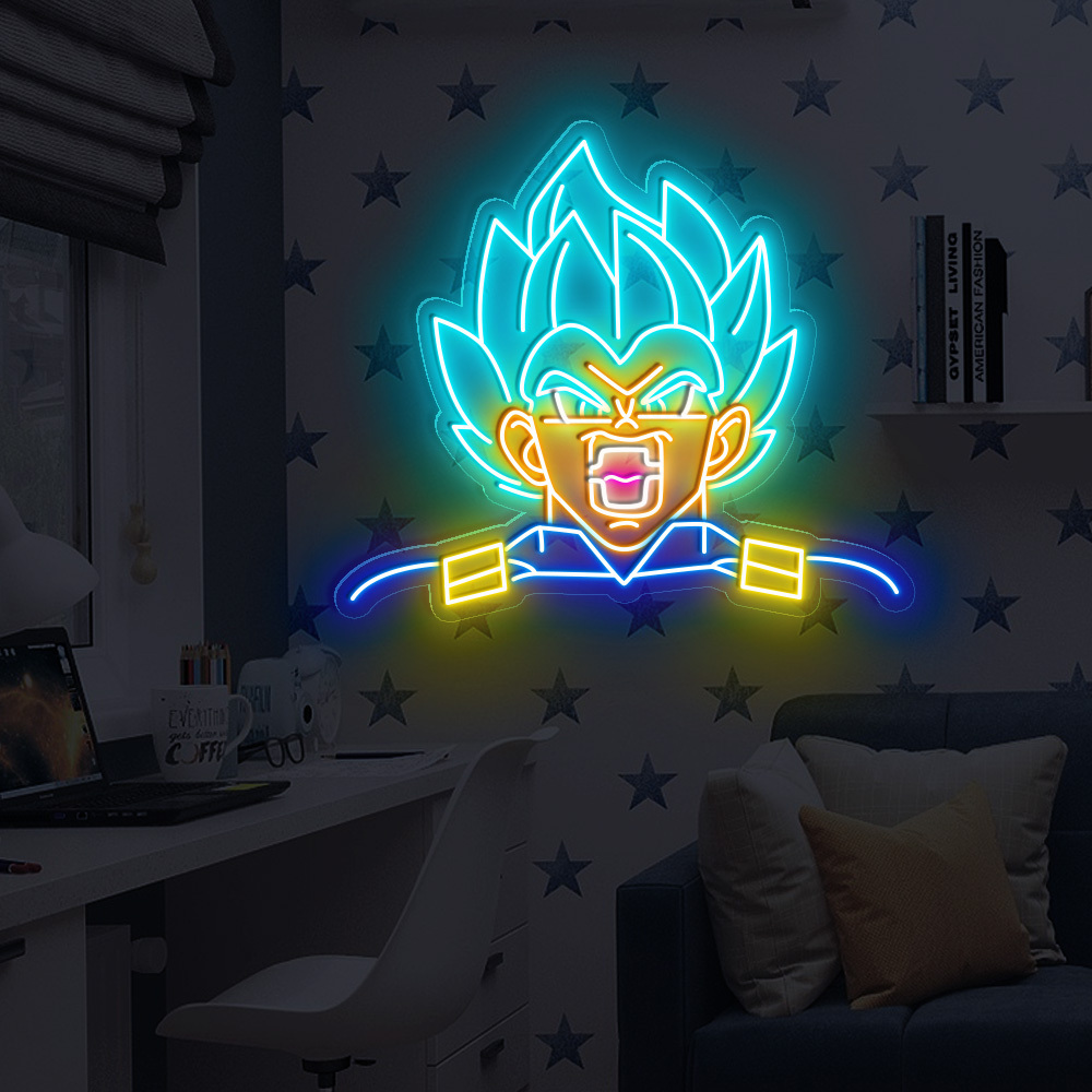 Vegeta Dragon Ball Z Neon Sign Anime Wall Decor Signboard