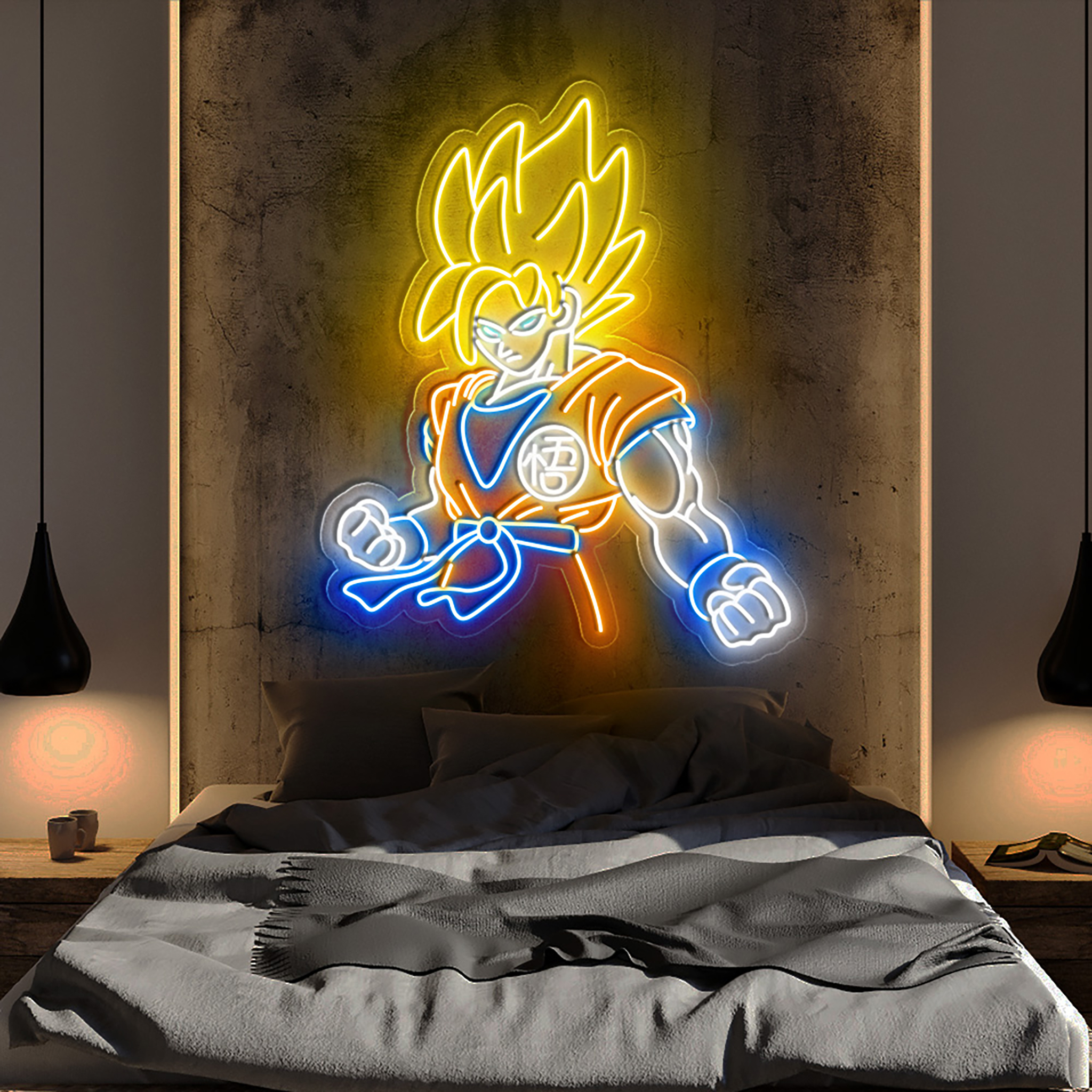 Songoku Neon Sign Dragon Ball Z LED Wall Decoration