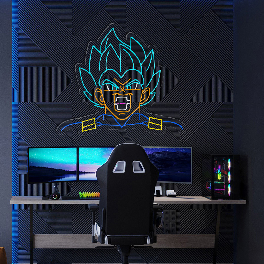 Vegeta Dragon Ball Z Neon Sign Anime Wall Decor Signboard