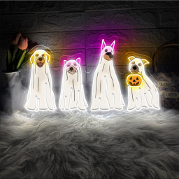 Ghost Dog UV Sign Halloween Wall Art Sign Decor