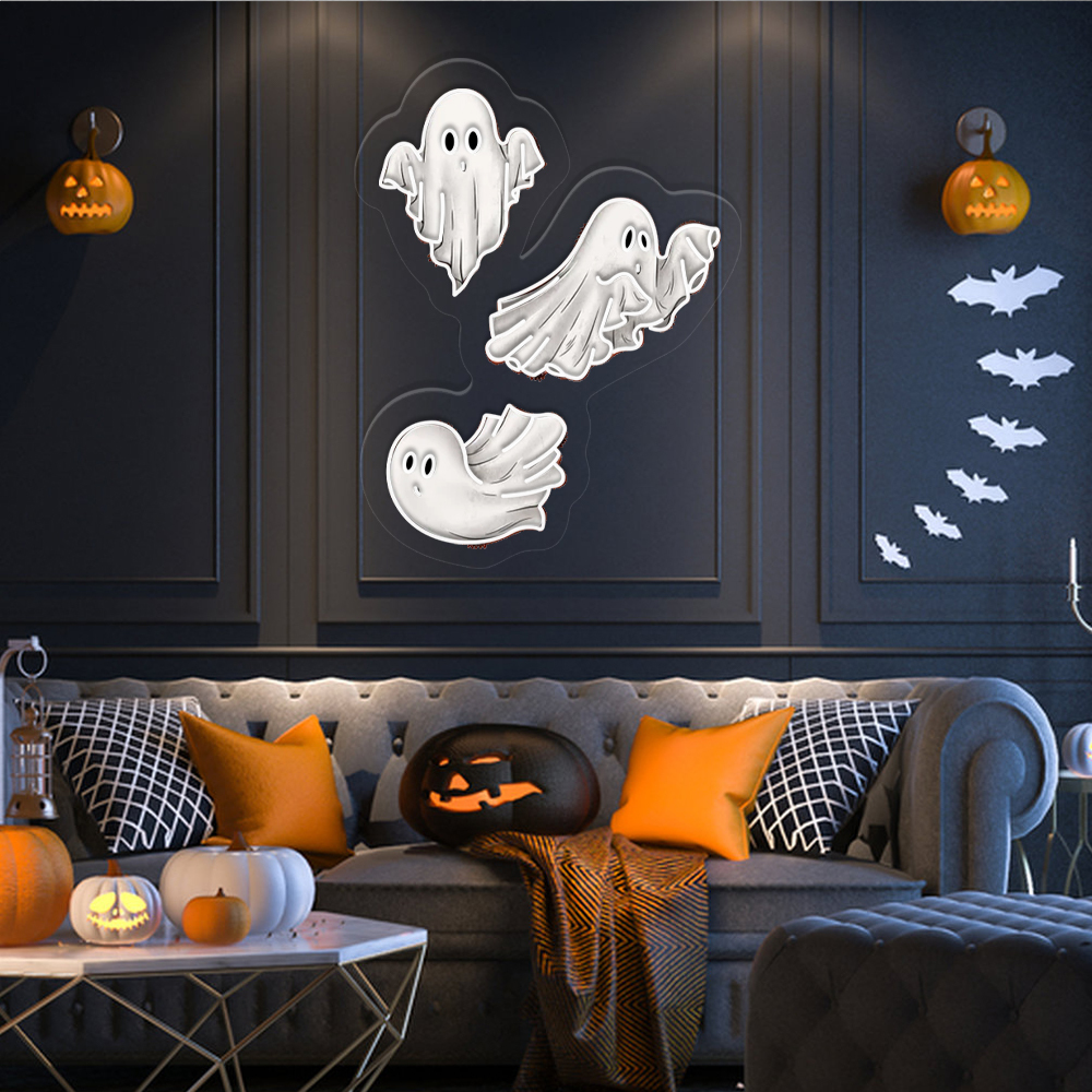 Funny Spooky UV Sign Halloween Hanging Wall Decor