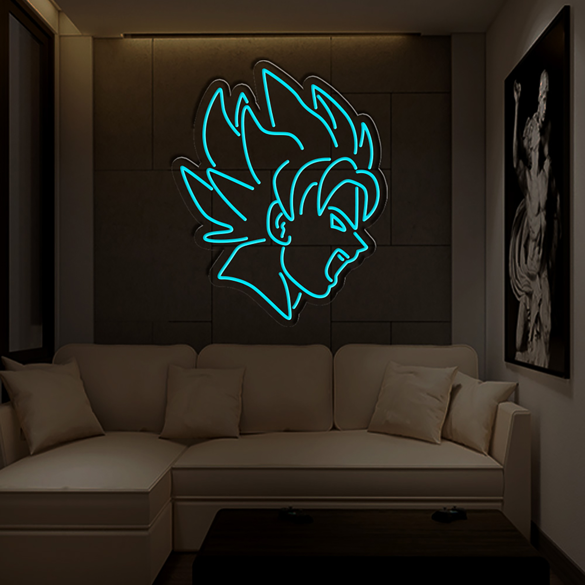 Songoku Head Neon Sign Dragon Ball Z LED Wall Decoration