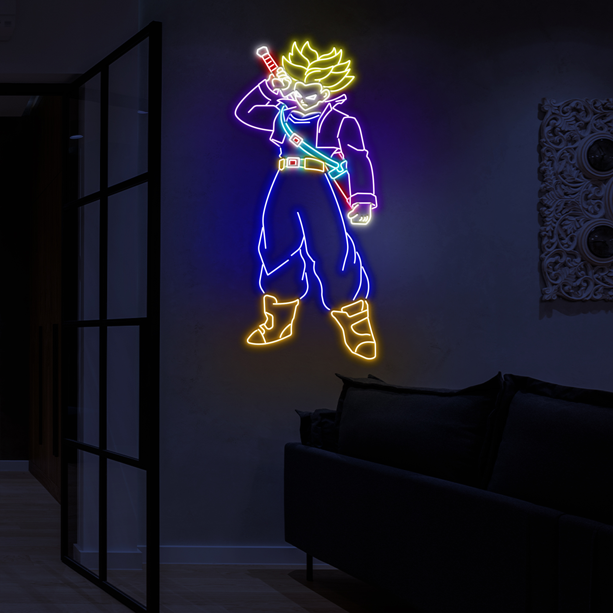 Super Saiyan Trunks Neon Sign Dragon Ball LED For Kids