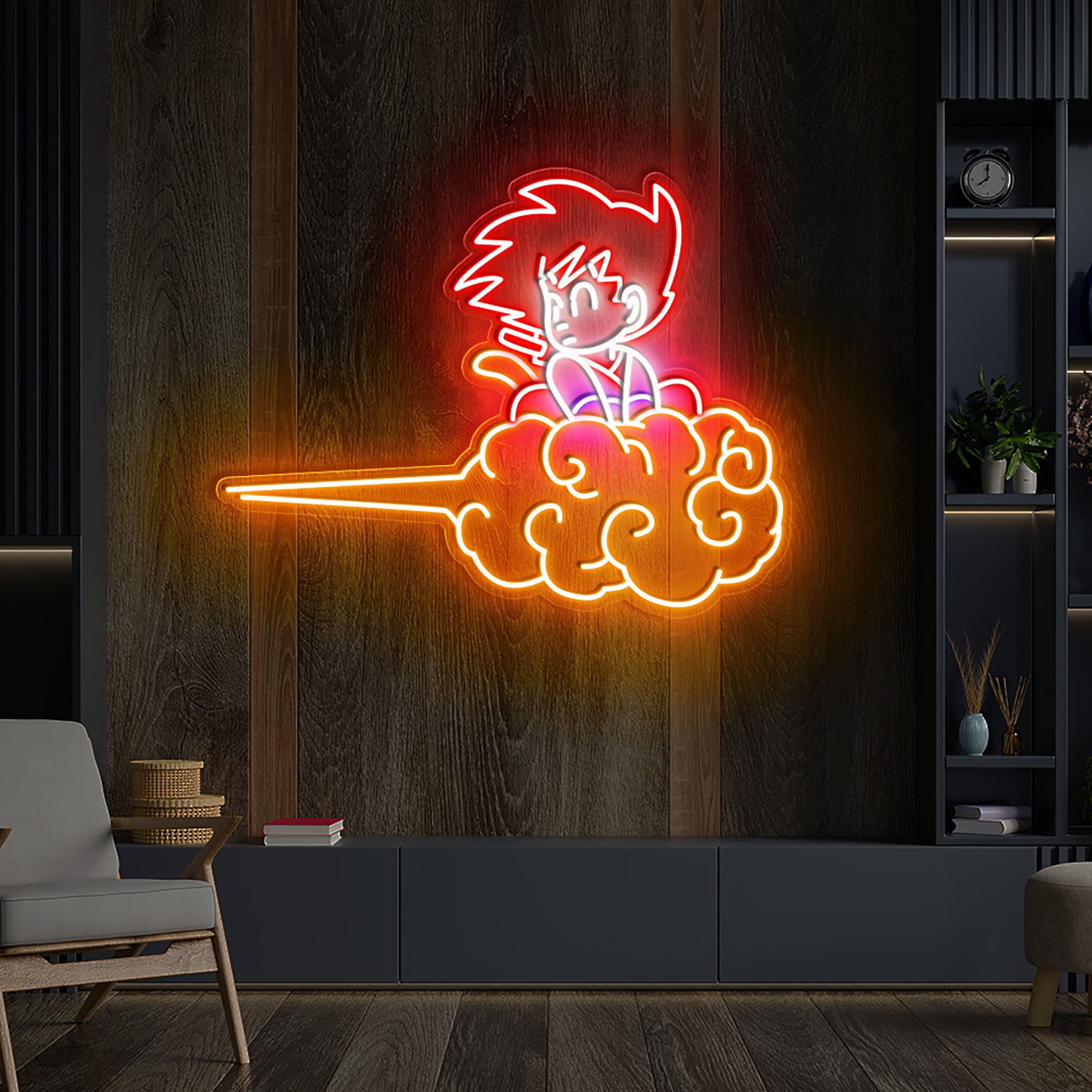 Songoku Dragon Ball Z Neon Sign Anime Wall Decor Signboard