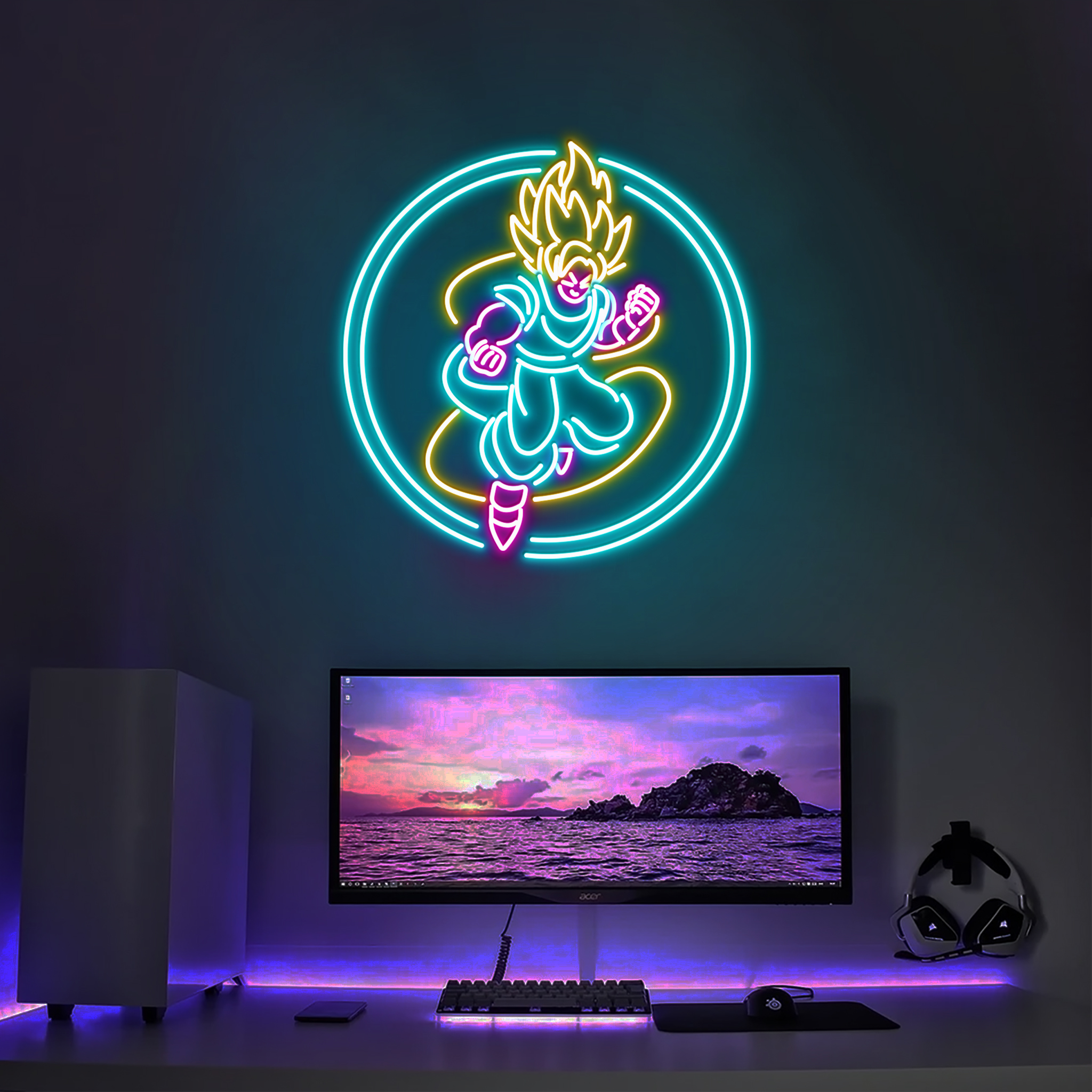 Sogoku Neon Sign Dragon Ball Z Wall Art Decor