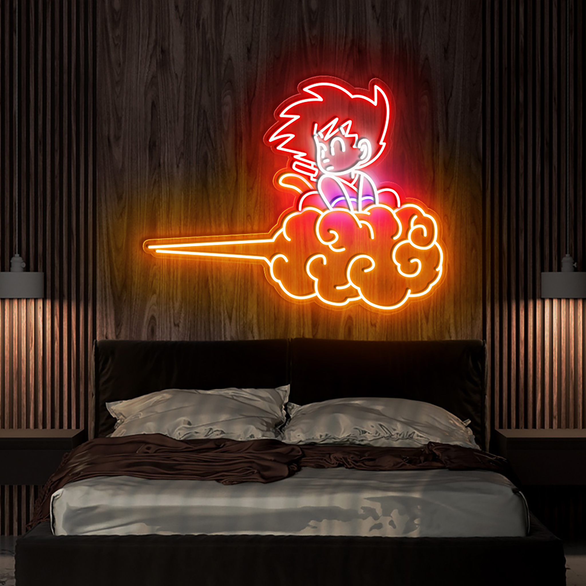 Songoku Dragon Ball Z Neon Sign Anime Wall Decor Signboard