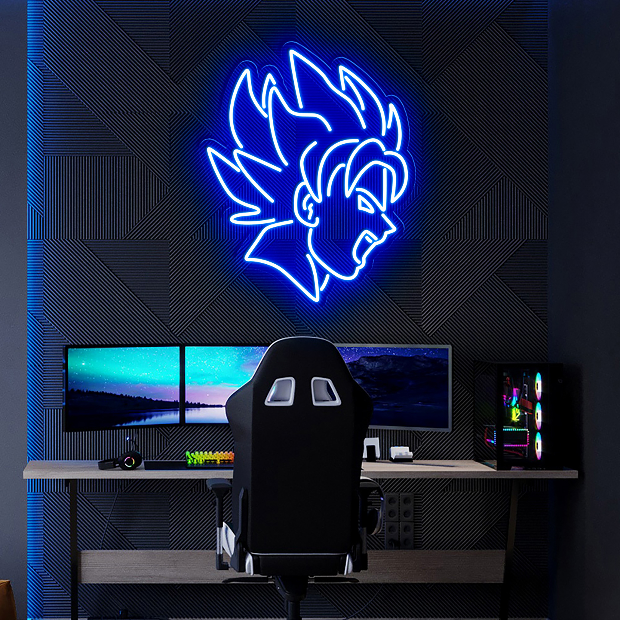 Songoku Head Neon Sign Dragon Ball Z LED Wall Decoration