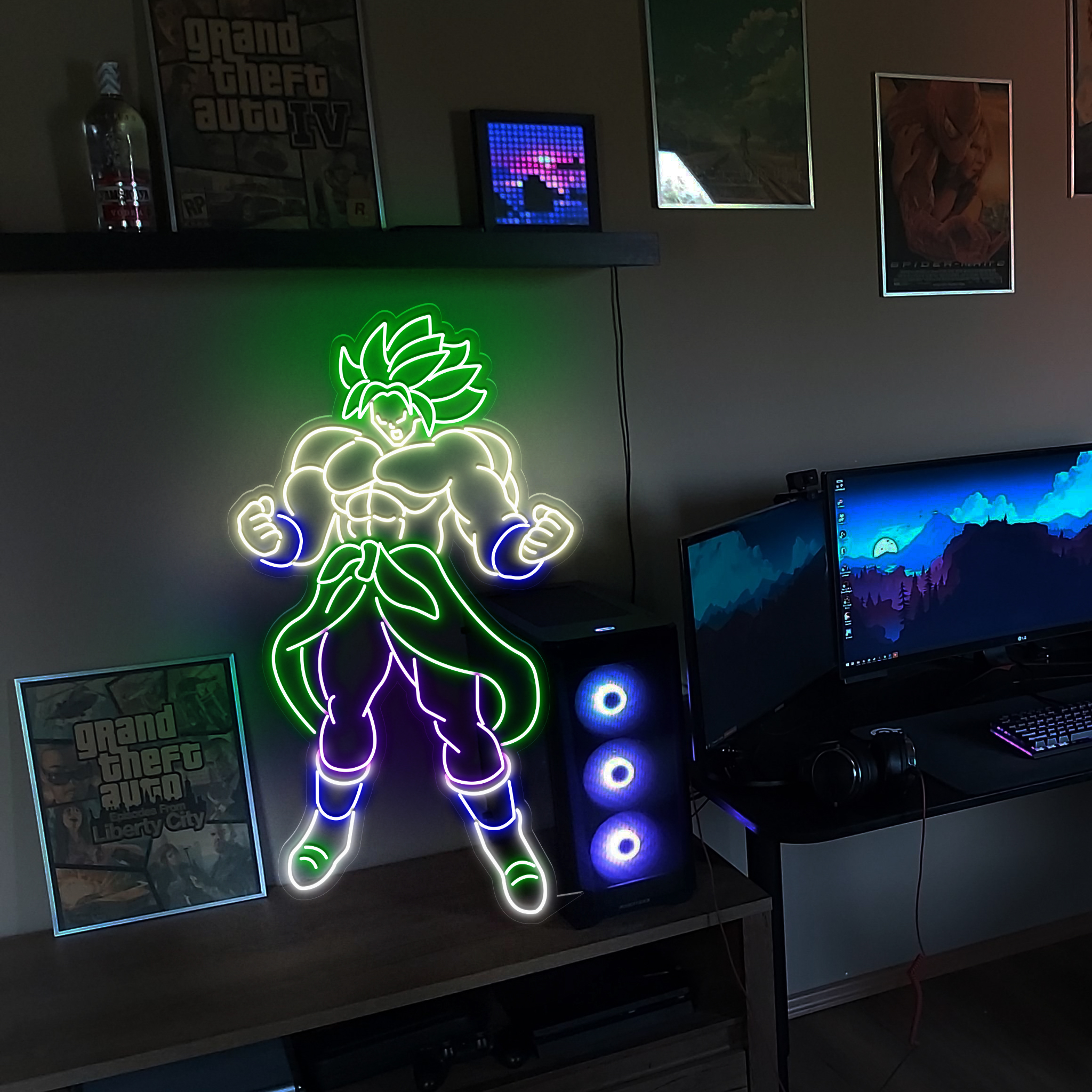 Dragon Ball Neon Sign Songoku Hanging Decor