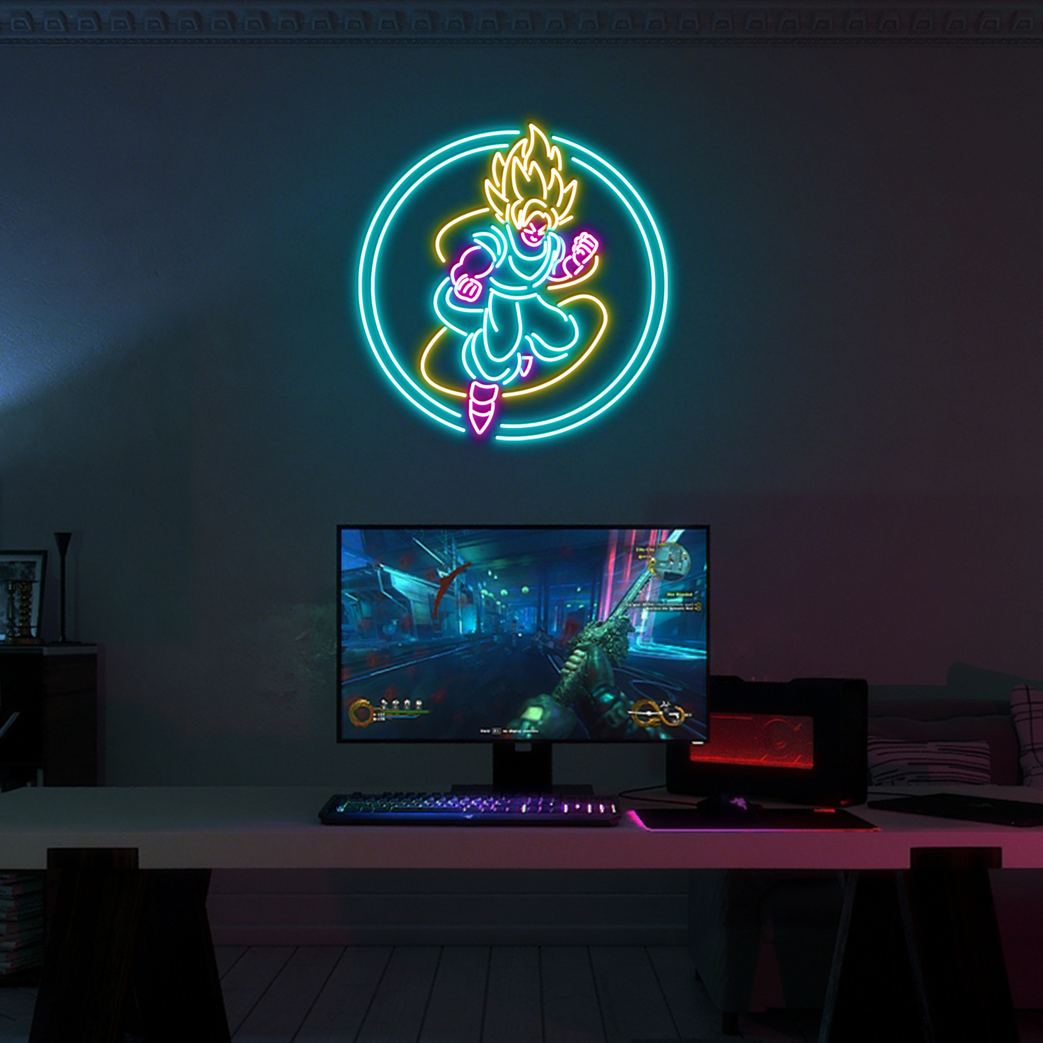 Sogoku Neon Sign Dragon Ball Z Wall Art Decor