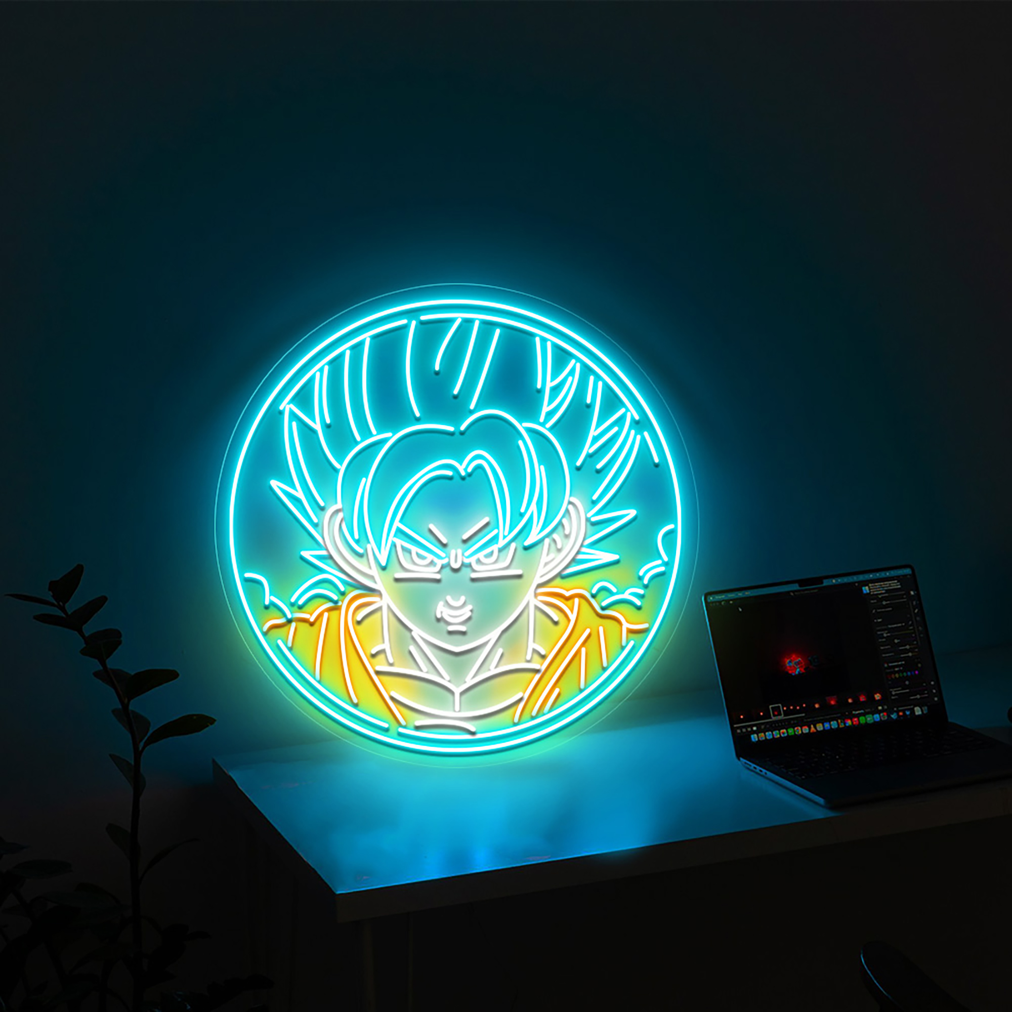 Songoku Neon Sign Dragon Ball Goku Wall Art