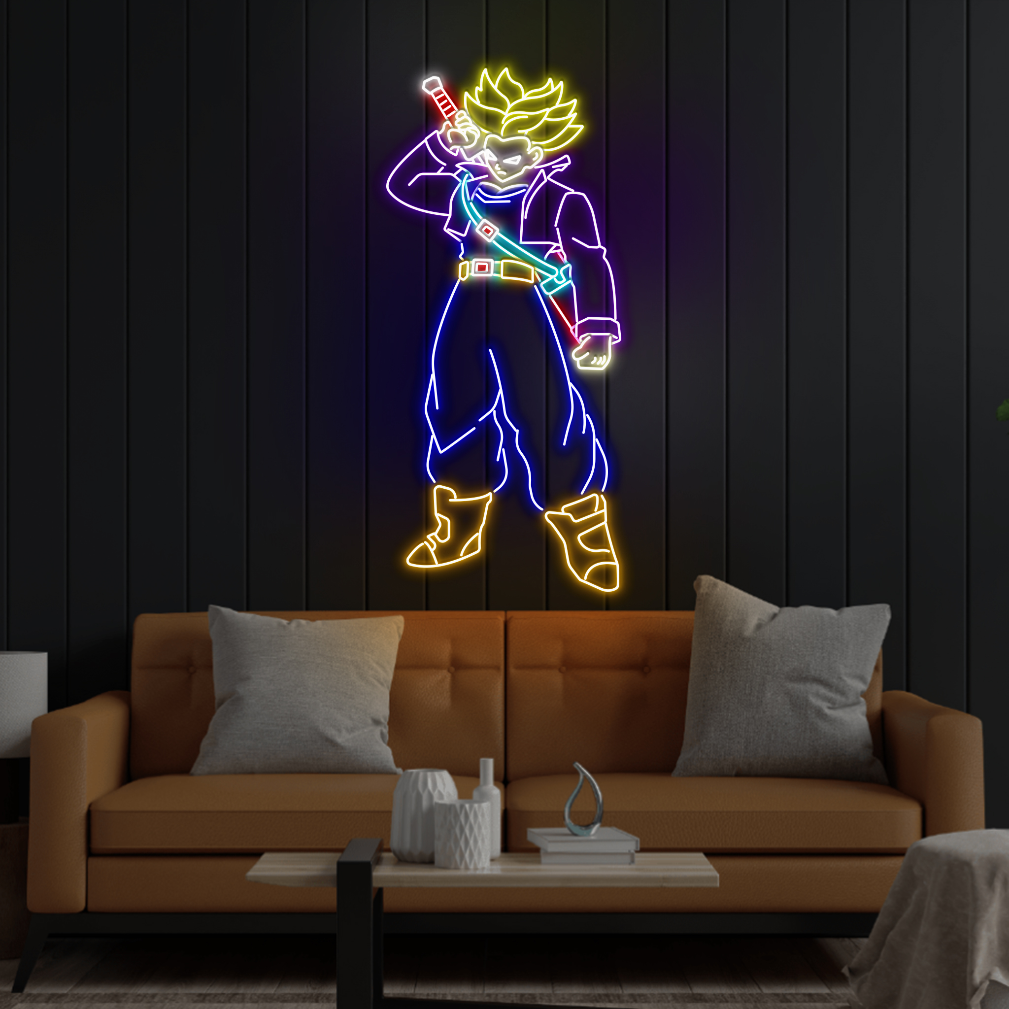 Super Saiyan Trunks Neon Sign Dragon Ball LED For Kids