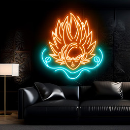 Super Saiyan Neon Sign Dragon Ball Z Wall Art Decor