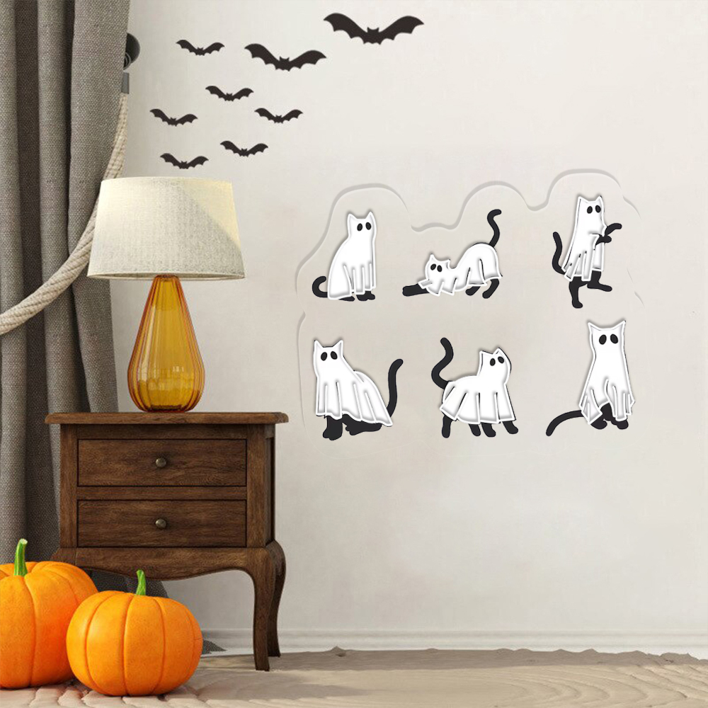 Halloween Ghost UV Sign Wall Art Sign Decor