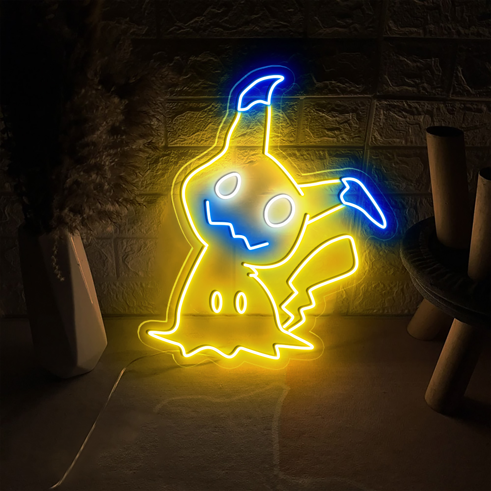 Halloween Pikachu Neon Sign Hanging Wall Art Decor