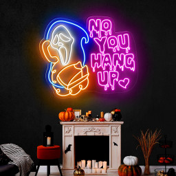 No You Hang Up Neon Sign Halloween Wall Art Decor