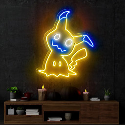 Halloween Pikachu Neon Sign Hanging Wall Art Decor