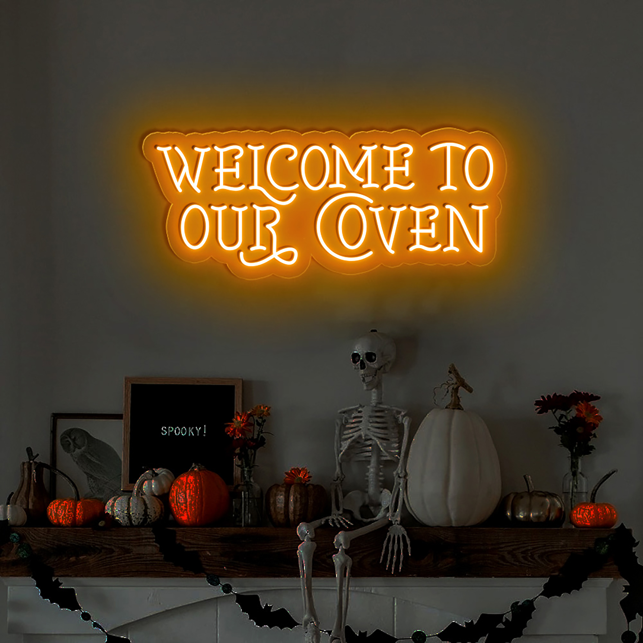 Welcome to our Coven Neon Sign Halloween Wall Decor