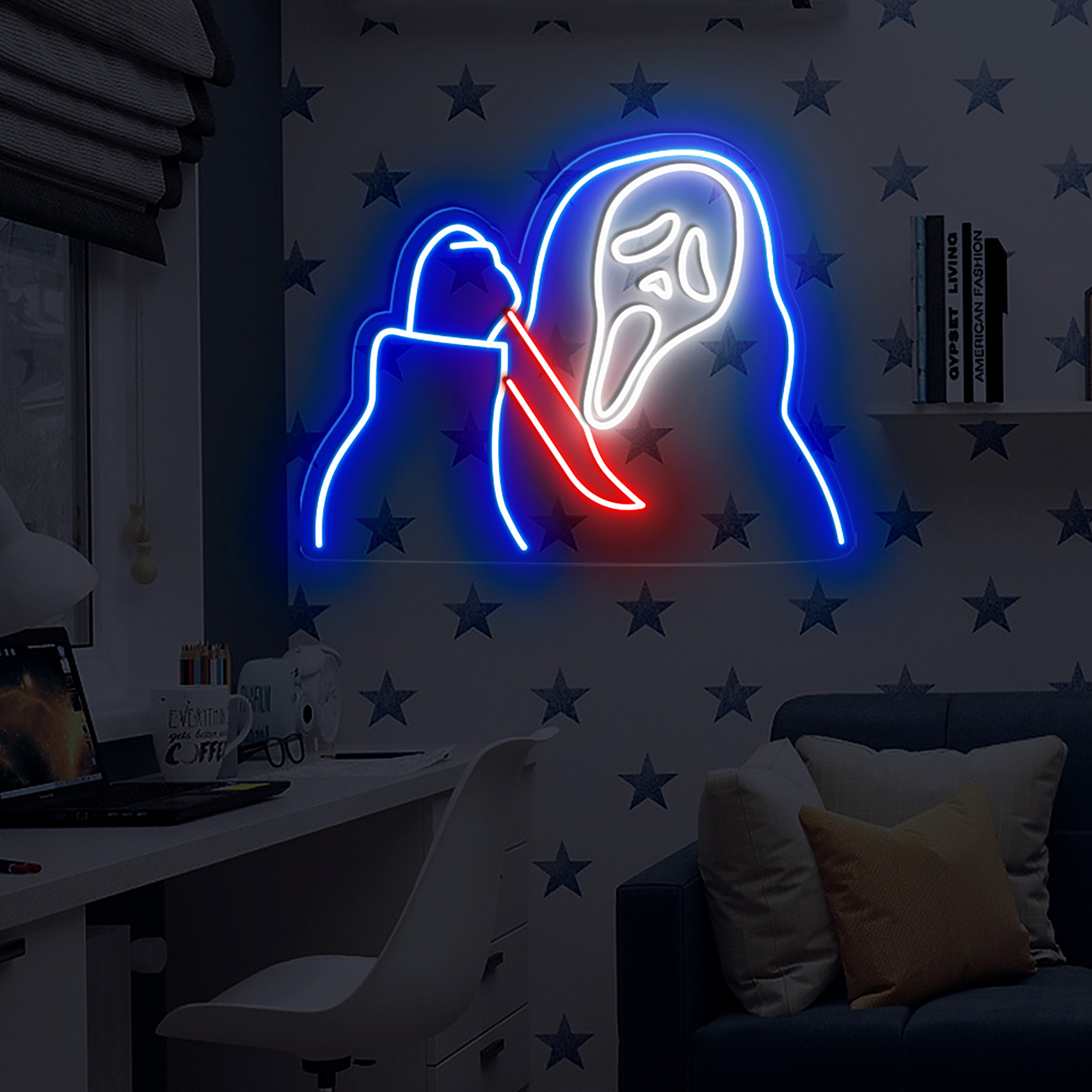 Halloween Ghost Neon Sign Halloween Wall Decor