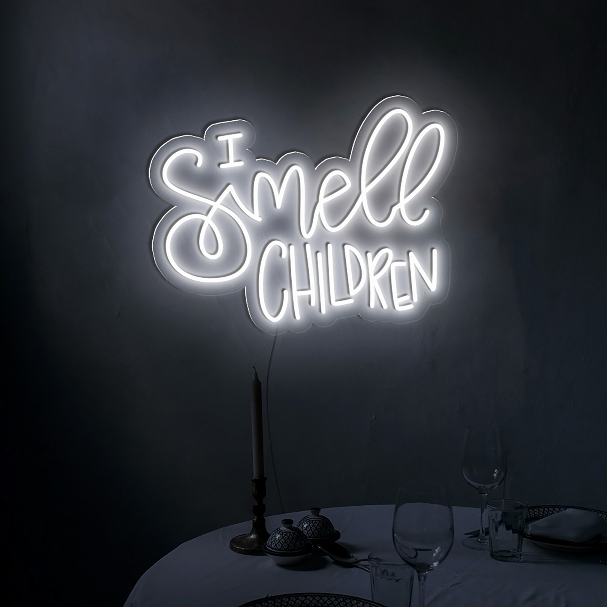 I Smell Children Neon Sign Halloween Wall Decor