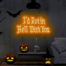 I’d Rot in Hell with You Neon Sign Neon Sign Halloween Party Decorations