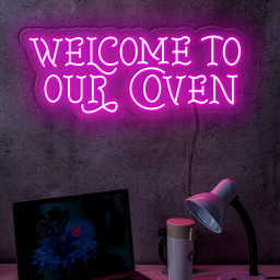 Welcome to our Coven Neon Sign Halloween Wall Decor