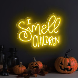 I Smell Children Neon Sign Halloween Wall Decor