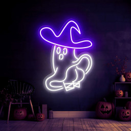 Ghost Wizard Neon Sign Halloween Wall Decor