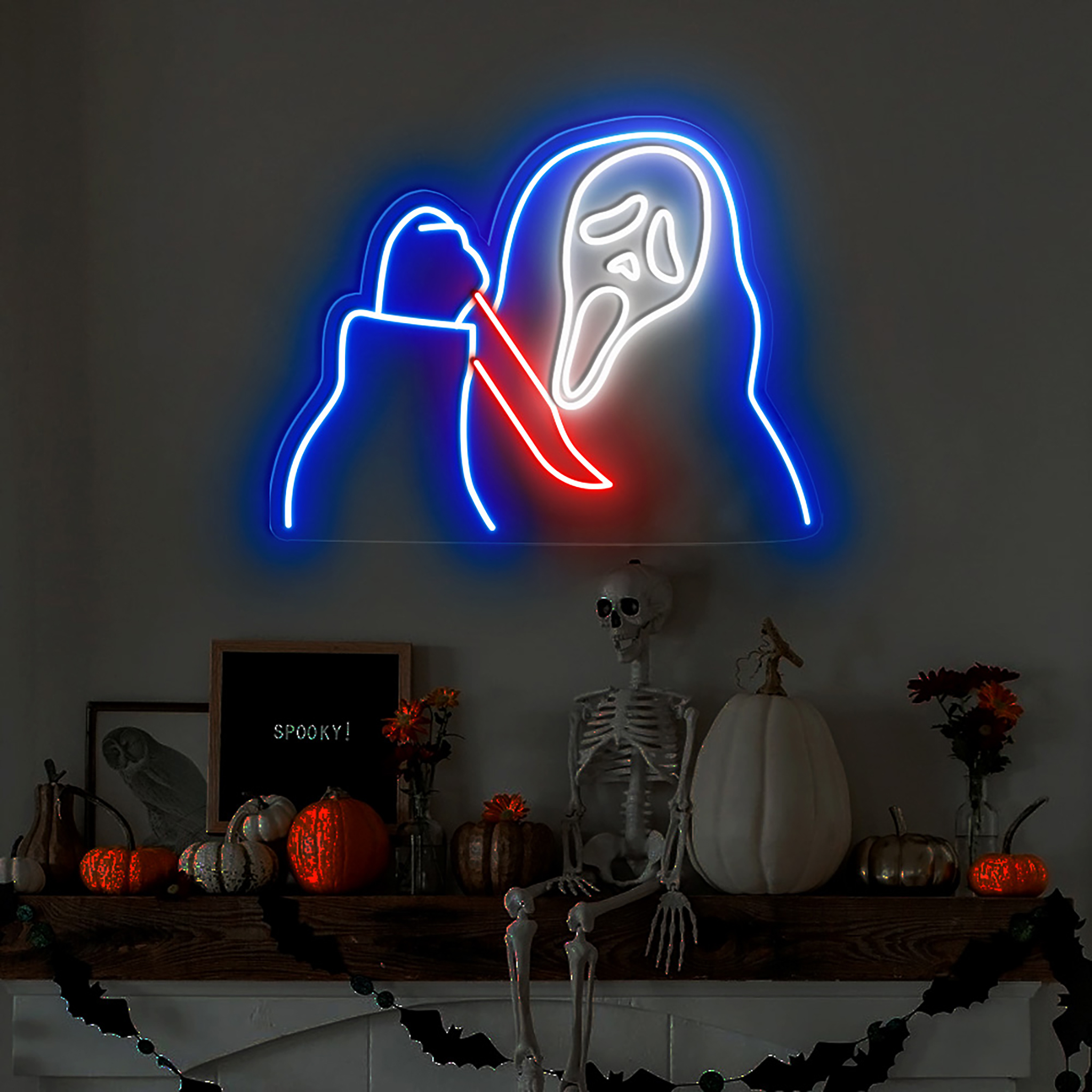 Halloween Ghost Neon Sign Halloween Wall Decor