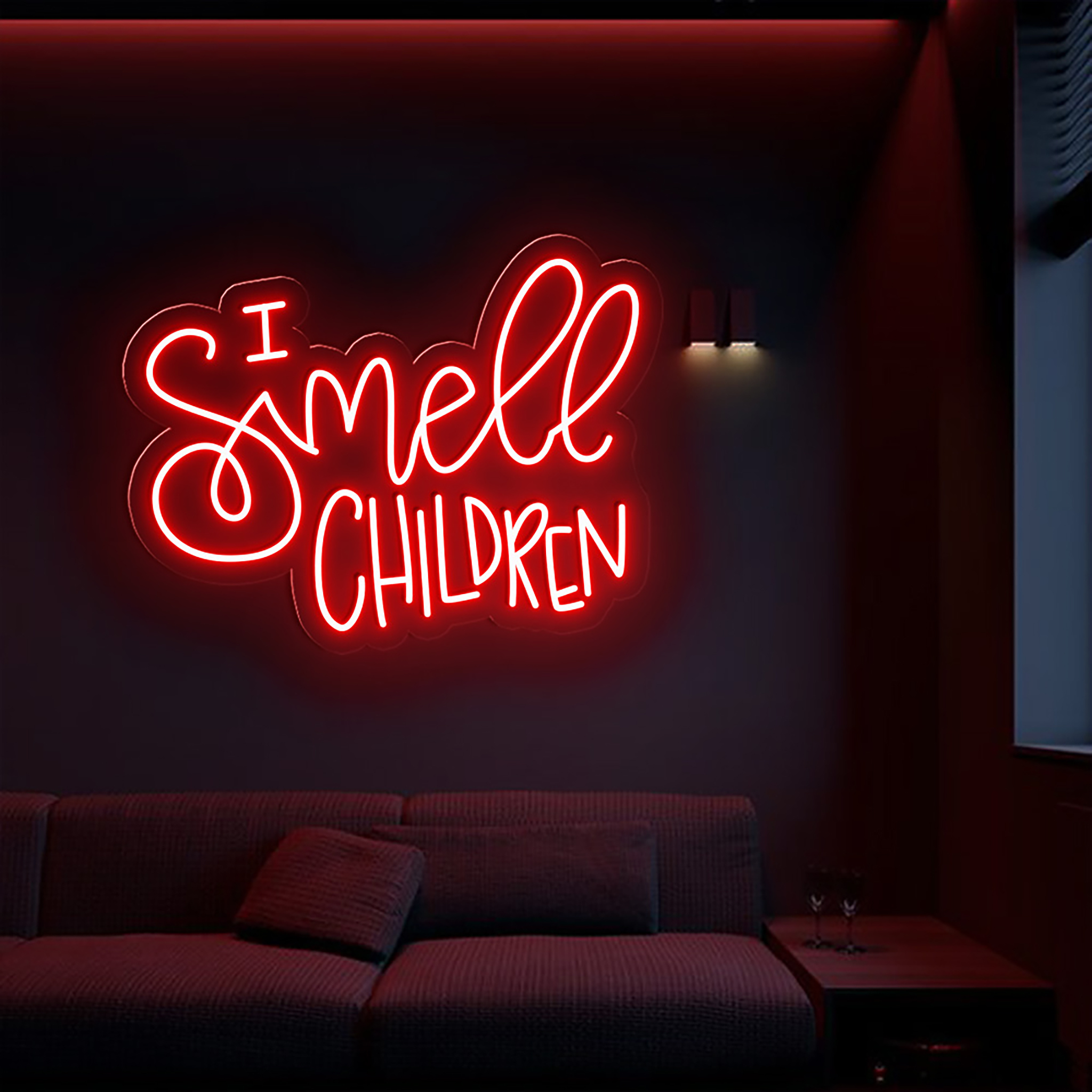 I Smell Children Neon Sign Halloween Wall Decor