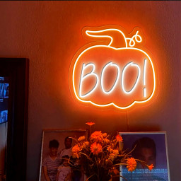 Boo Pumpkin Neon Sign Hanging Wall Art Decor