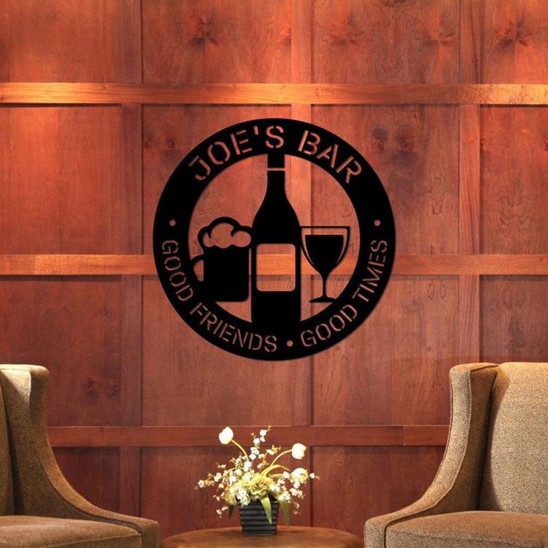 Cocktail Bar Signs, Personalized Beer Signs, Bar Décor, Man Cave Custom Gift, Custom Bar Sign