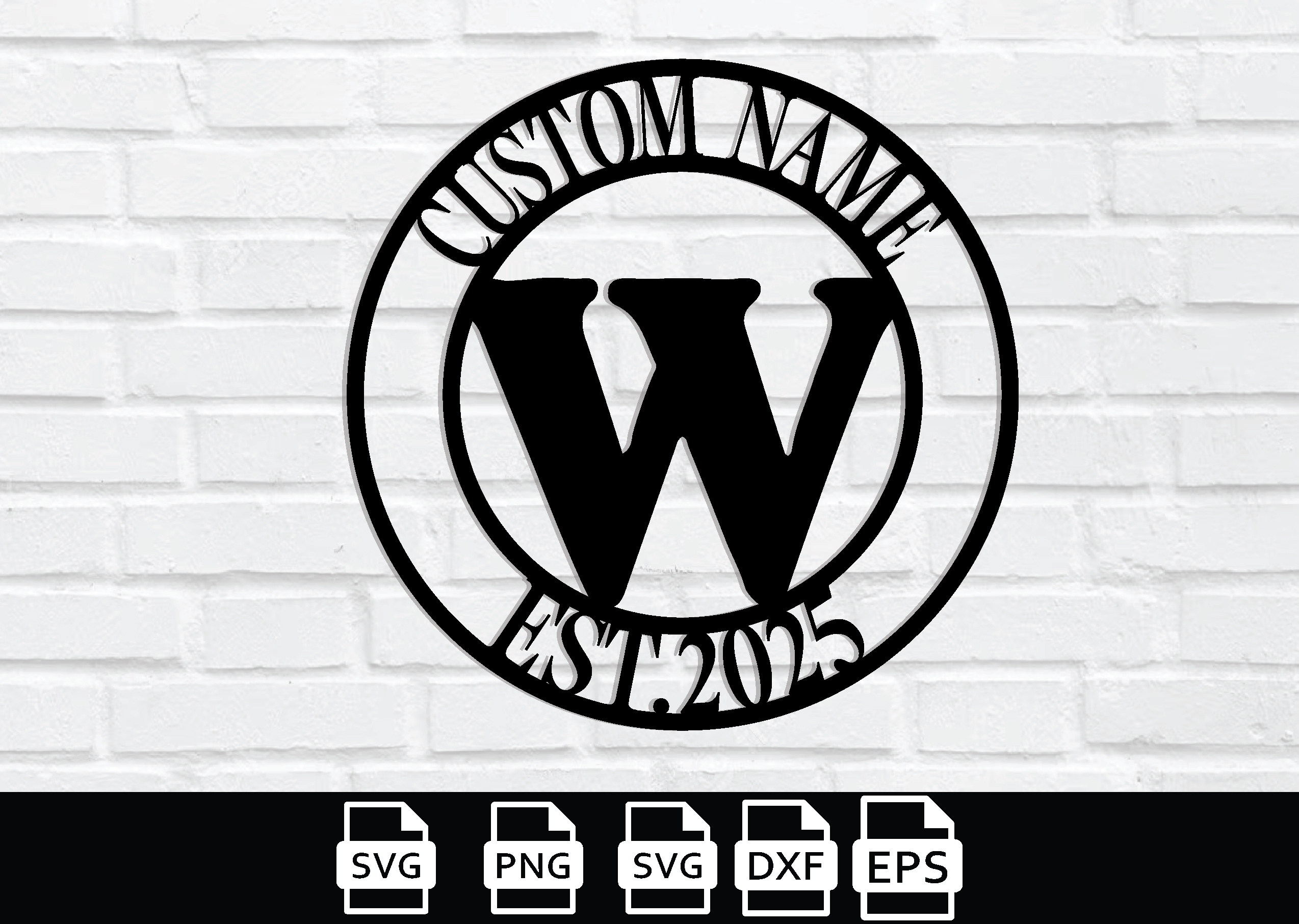 Custom Monogram Metal sign