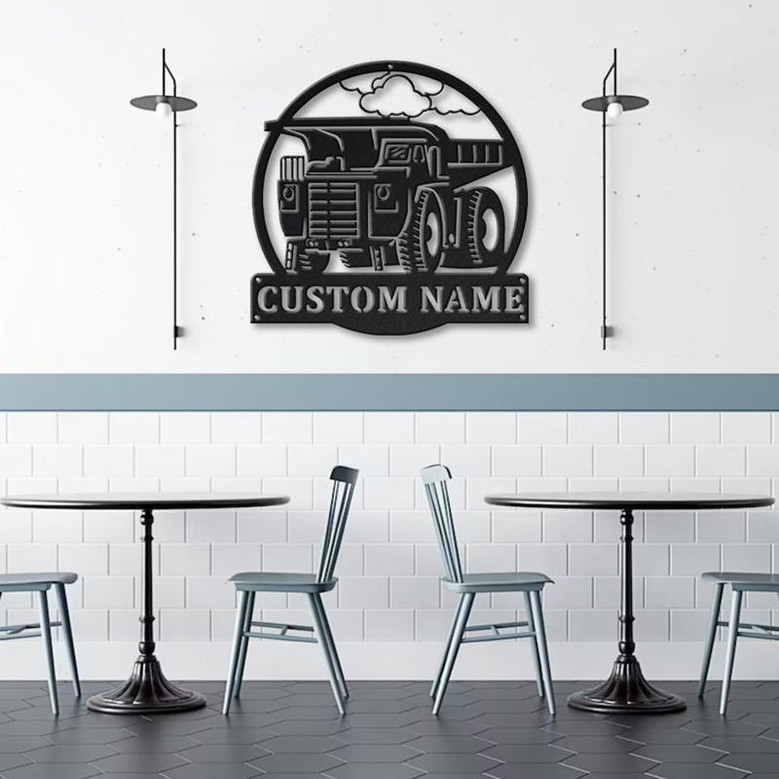 Personalized Haul Truck Monogram Metal Sign Art | Custom Haul Truck Metal Sign | Haul Truck Gifts Funny