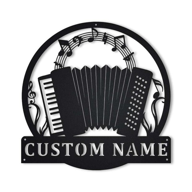 Personalized Accordion Metal Sign Art | Custom Accordion Metal Sign | Accordion Gifts for Men | Accordion Gift | Musical Instrument Gift