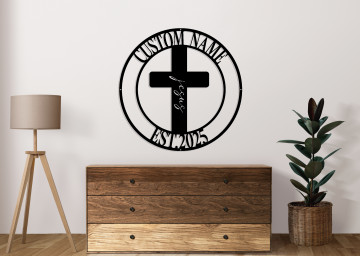 Custom Cross Metal Wall Art Signs