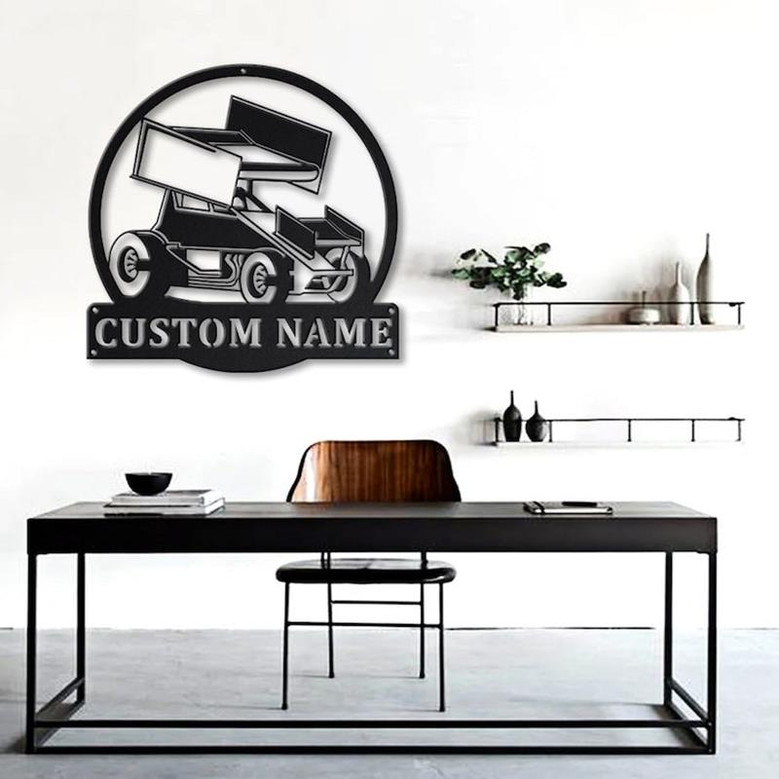 Personalized Sprint Car Metal Sign | Custom Sprint Car Metal Sign | Birthday Gift | Sprint Car Gift