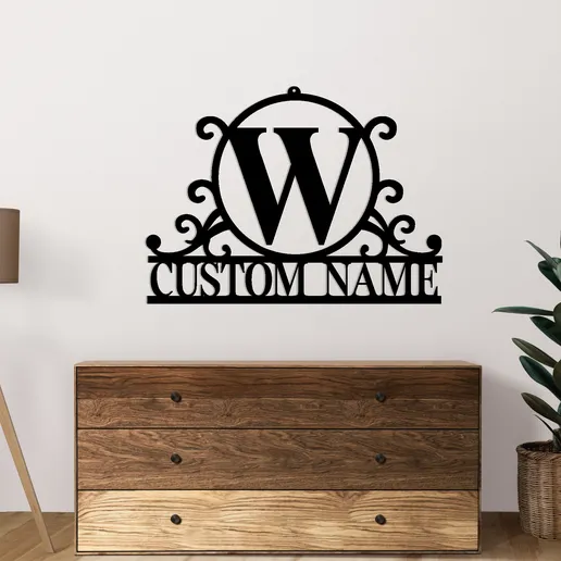 Custom Monogram Metal sign