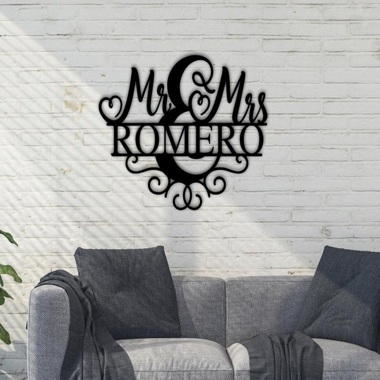 Mr and Mrs Sign, Wedding Gift, Wedding Sign, Wedding backdrop, Marriage Sign, Metal Sign, Wedding Wall Decor, Last Name Metal Sign, Mr. Mrs.