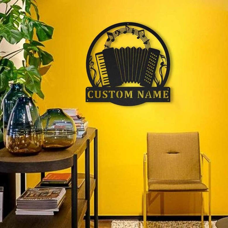 Personalized Accordion Metal Sign Art | Custom Accordion Metal Sign | Accordion Gifts for Men | Accordion Gift | Musical Instrument Gift