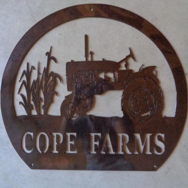 Metal Farm Signtractor Corn Stalks Sign Metal Wall Art Metal House Sign
