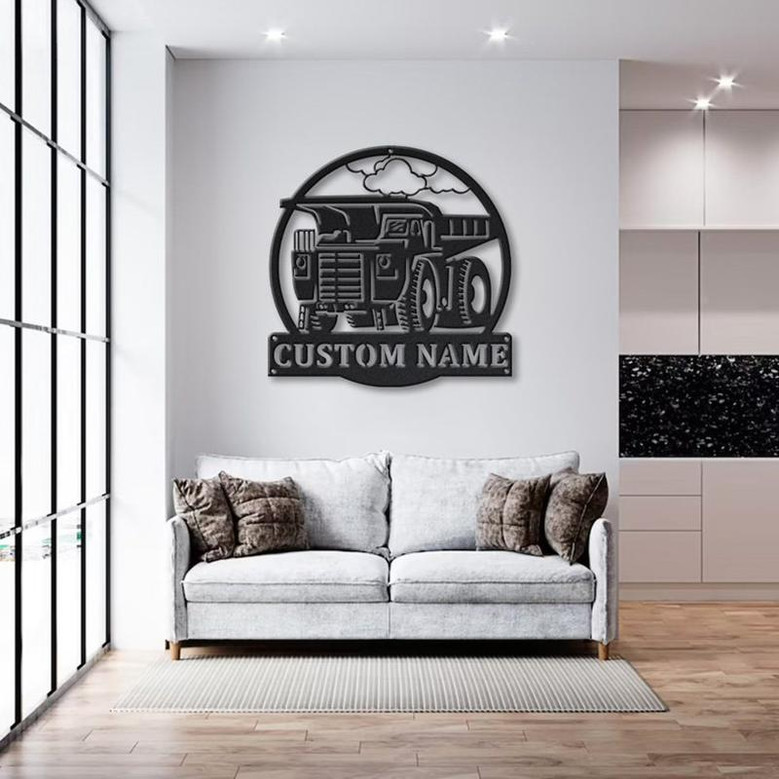 Personalized Haul Truck Monogram Metal Sign Art | Custom Haul Truck Metal Sign | Haul Truck Gifts Funny