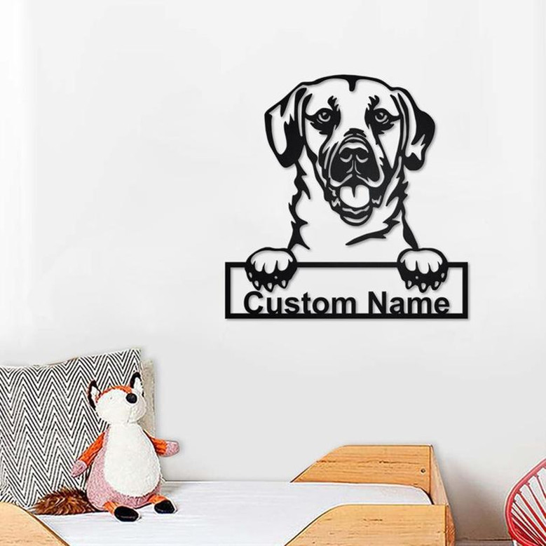Personalized Black Mouth Cur Metal Sign | Black Mouth Cur Metal Wall Art | Dog Metal Sign | Dog Lover Gift | Black Mouth Cur Lover Gift