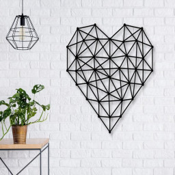 Heart Geometric Metal Wall Art | Heart Wall Decor | Metal Wall Decor | Kid&#39;s Room Decor | Living Room Decor | Abstract Heart | Nursery Decor
