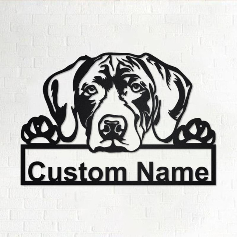 Personalized Custom German Shorthaired Pointer Metal Sign for Dog Lover Custom Name Metal Wall Art