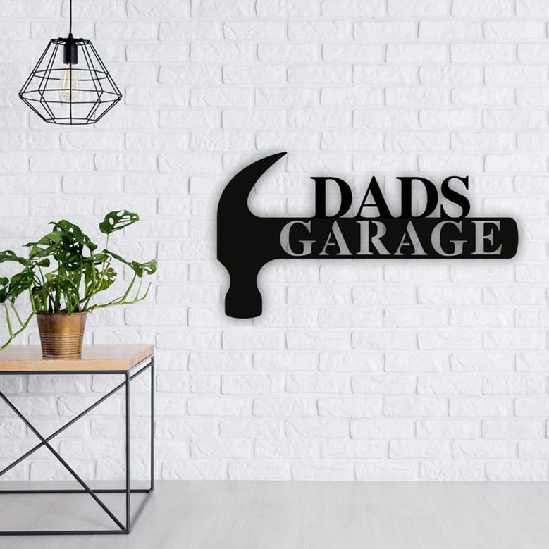 Custom Dad Garage Metal Sign, Dads Garage Metal Sign, Personalized Garage Metal Sign, Garage Wall Sign Art, Garage Decor, Fathers Day Gift