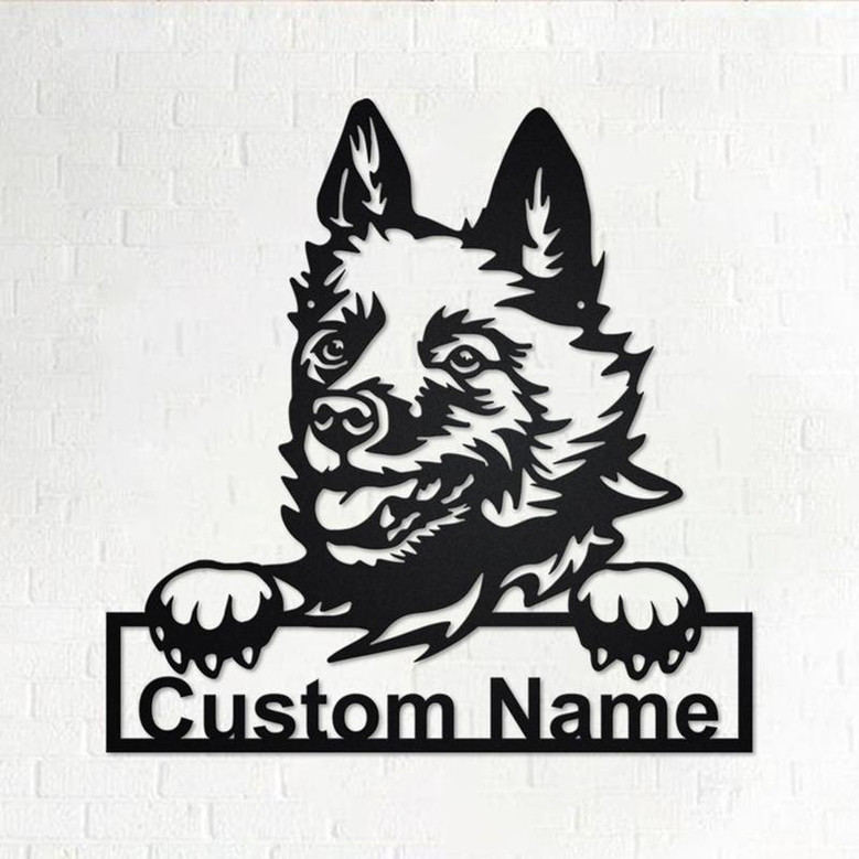 Custom Schipperke Dog Metal Wall Art, Personalized Schipperke Name Sign Decoration For Room, Schipperke Home Decor, Custom Dog, Schipperke