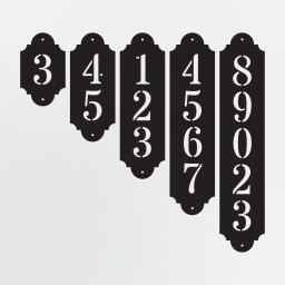 Vertical House Number, Solid Bevel Framed Custom Address Plaque, Personalized Metal Sign