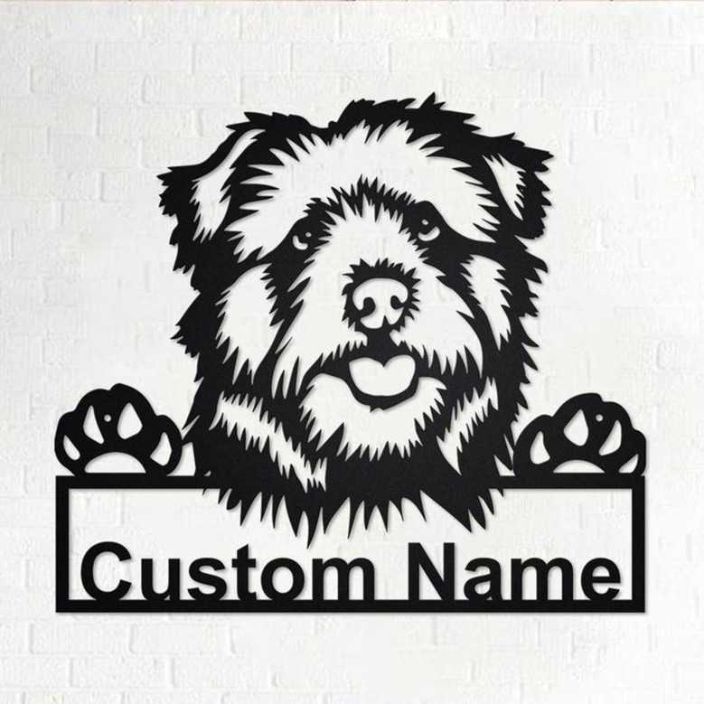 Custom Norfolk Norwich Terrier Dog Metal Wall Art, Personalized Norfolk Norwich Terrier Name Sign Decoration For Room, Dog Metal Home Decor,