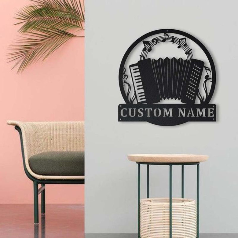 Personalized Accordion Metal Sign Art | Custom Accordion Metal Sign | Accordion Gifts for Men | Accordion Gift | Musical Instrument Gift