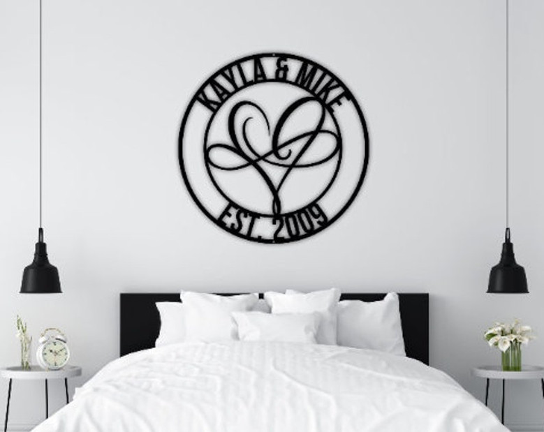 Infinity Sign Containing Names-Personalized Metal Infinity Sign-Infinity Metal Sign-Infinity Sign Name-Infinity Sign Metal-newlywed gift